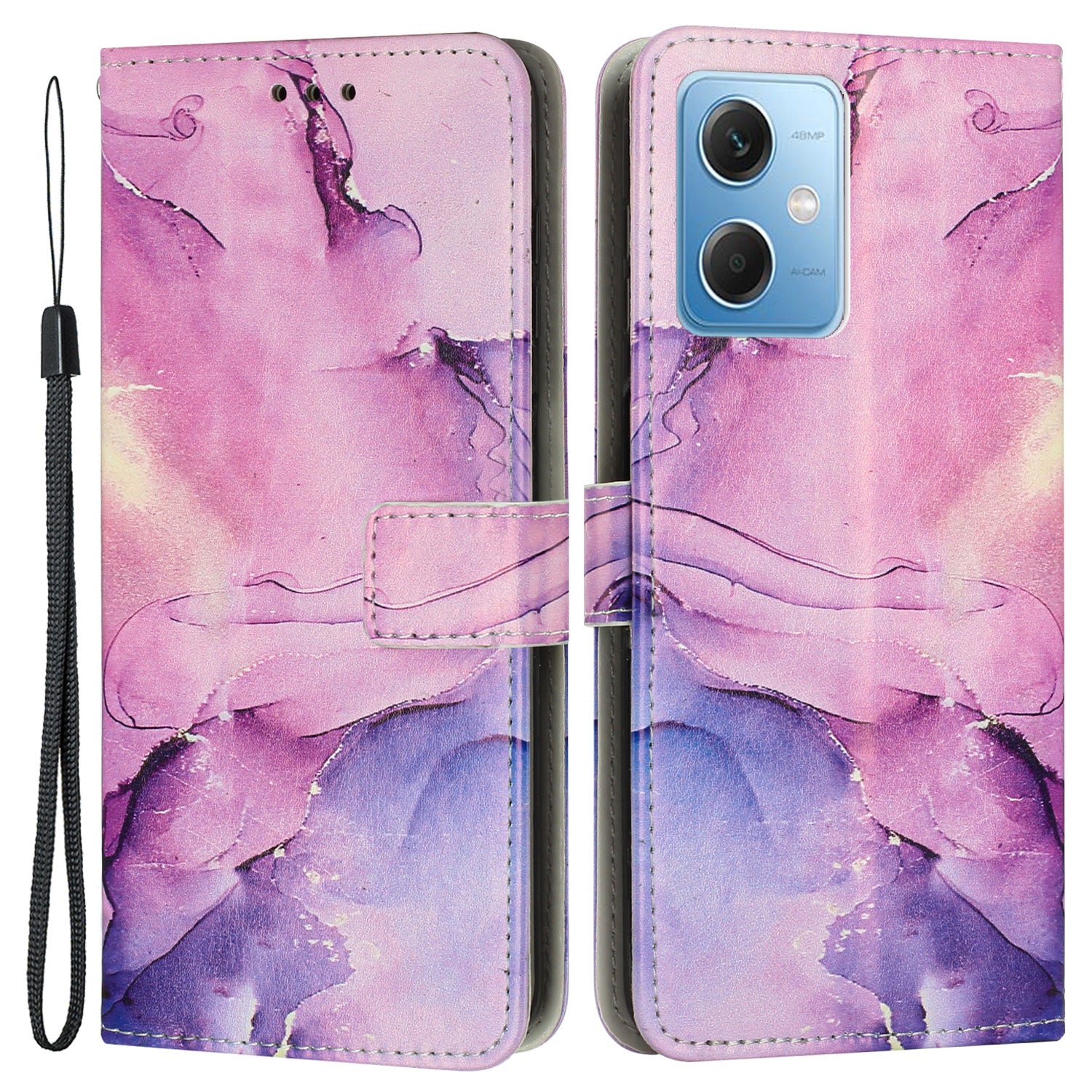 For Xiaomi Redmi Note 12 5G (Global) (India) (China) Poco X5 5G Phone Leather Case Marble Pattern Printing Stand Wallet Cover with Strap For Xiaomi Redmi Note 12 5G (Global) (India) (China) Poco X5 5G Phone Leather Case Marble Pattern Printing Stand Wallet Cover with Strap